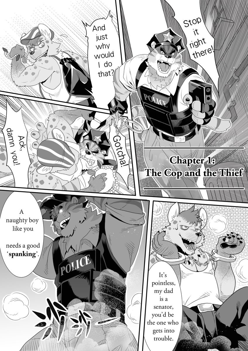 Fursona Cop Gangbang - KUMA hachi] Kumahachi Patreon Monthly Sample â€“ The Cop And The Thief [Eng]  - Gay Manga - HD Porn Comics