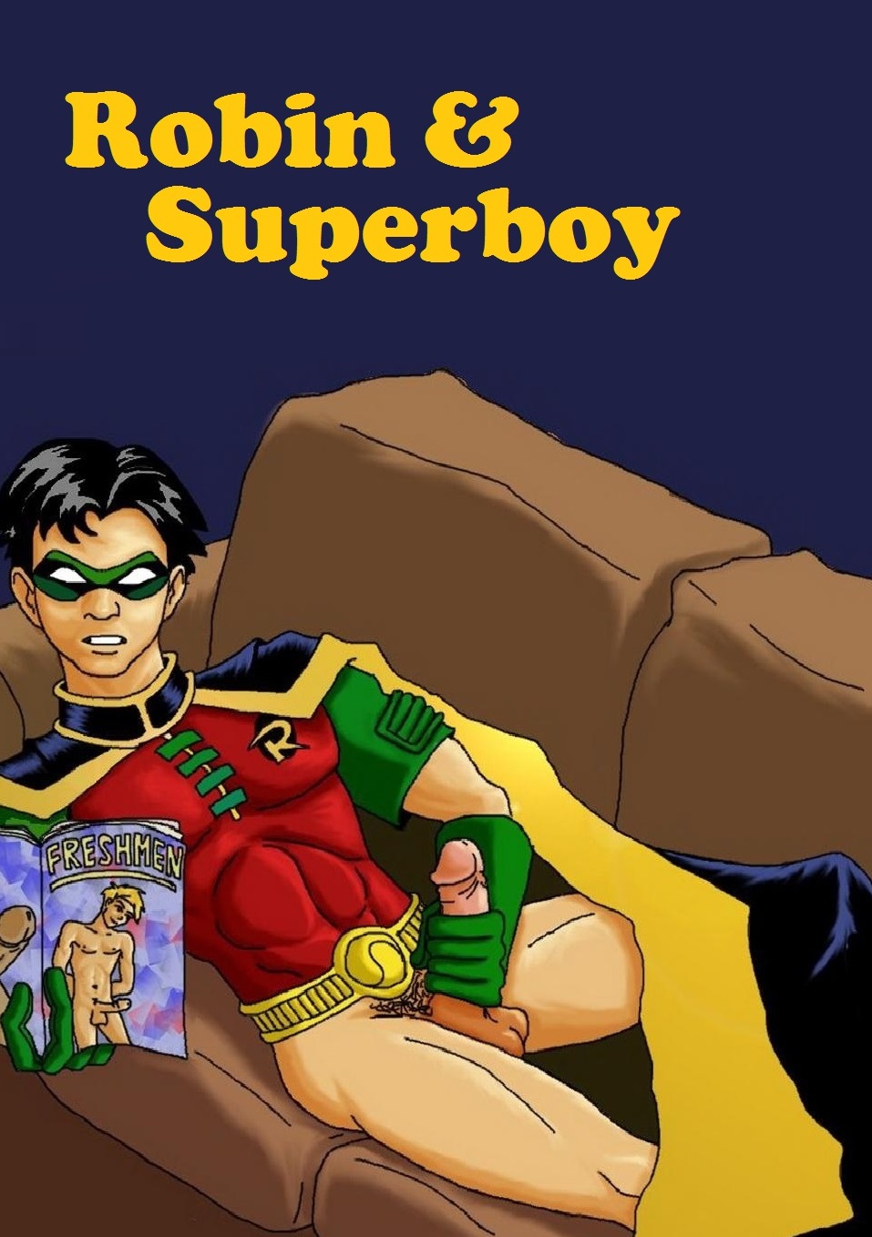 Comic porno de robin y súper boy
