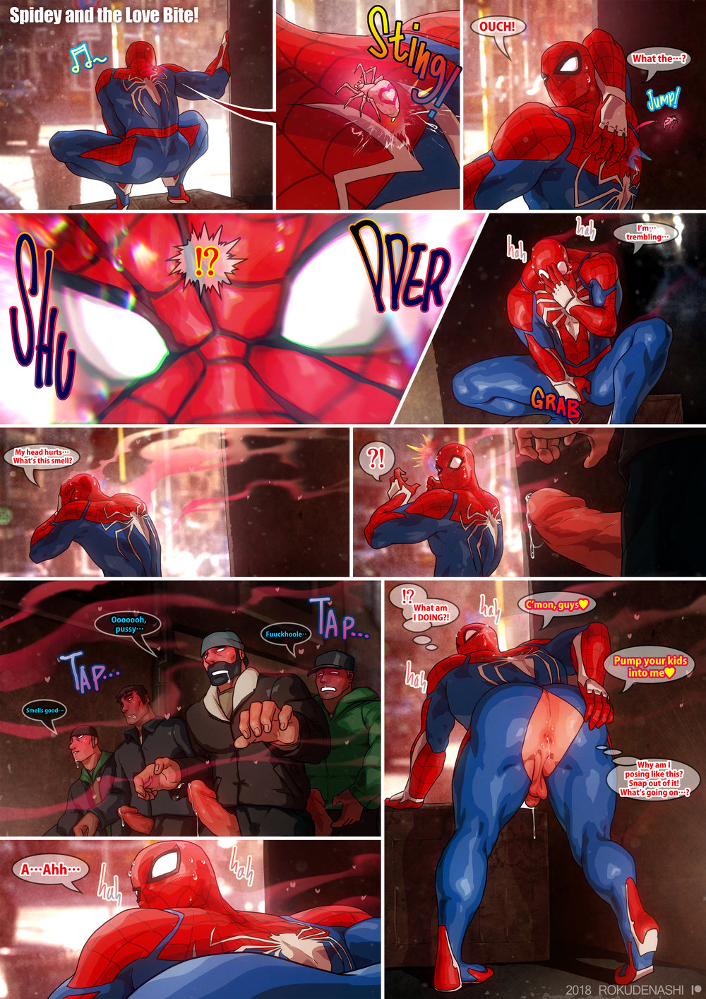 Spiderman Yaoi Porn - Rokudenashi] Spidey and the Love Bite! â€“ Spider-Man dj [Eng] - Gay Manga -  HD Porn Comics