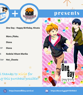 Gay Manga - [Maru. (Raku.)] One Day – Happy Birthday Hinata [Eng] – Gay Manga