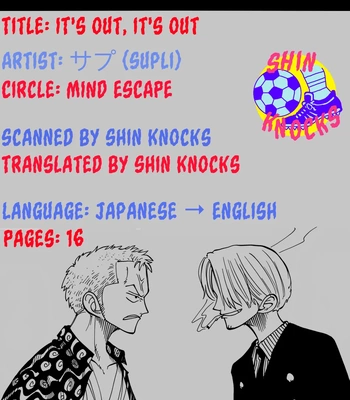 [MIND ESCAPE] It’s Out, It’s Out – One Piece dj [Eng, JP] – Gay Manga sex 18