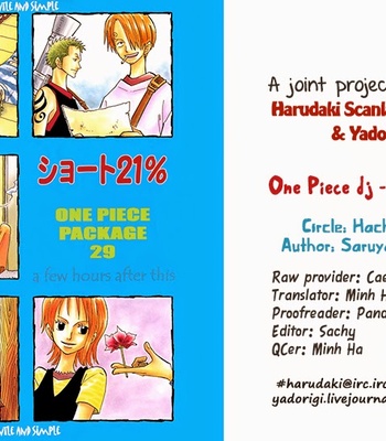 Gay Manga - [Hachimaru (Saruya Hachi)] One Piece dj – A Few Hours After This [Eng] – Gay Manga