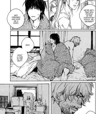 [Kamuro Akira & Takao Hiroi] Sangatsu Boujitsu, Kuma o Hirotta [Eng] – Gay Manga sex 14