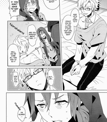 [Ika Natsu/QUATTRO] Dramatical Murder dj – Midorijima no Idol wa, ● ga ○○ Datta You Desu [Eng] – Gay Manga sex 7