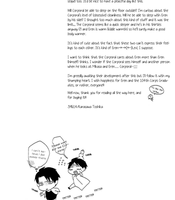 [39614/Karasawa Toshika] Shingeki no Kyojin dj – Heichou to Shinpei no Ichinichi [Eng] – Gay Manga sex 55