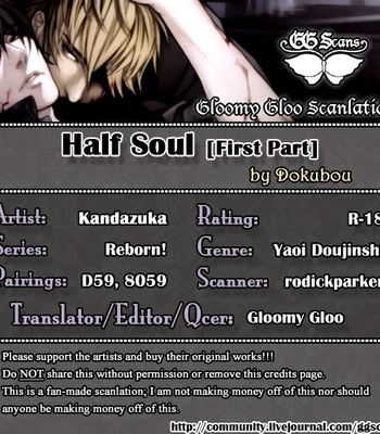 [Kandaduka] Katekyo Hitman Reborn! dj – Half Soul [Eng] – Gay Manga thumbnail 001