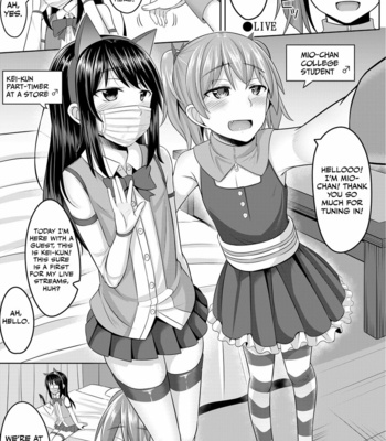 [Kanimaru] Cosplay Otokonoko-tachi ~ Ushiro no Ana ni Iretai Kankei Ch. 1 Mio-chan no Josou Cos H Haishin Beya [Eng] – Gay Manga sex 3