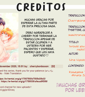 [Una Hiyodou (Una)] Would you like a Refill – Haikyuu!! dj [Español] – Gay Manga sex 14