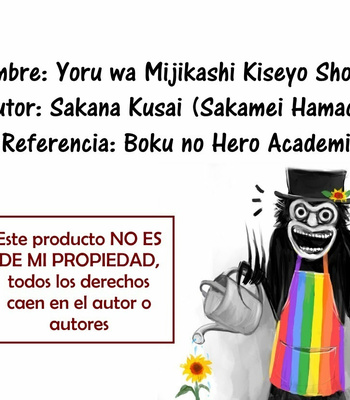 Gay Manga - [Sakana Kusai (Sakamei Hamachi)] Yoru wa Mijikashi Koiseyo Shounen – Boku no Hero Academia dj [Español] – Gay Manga