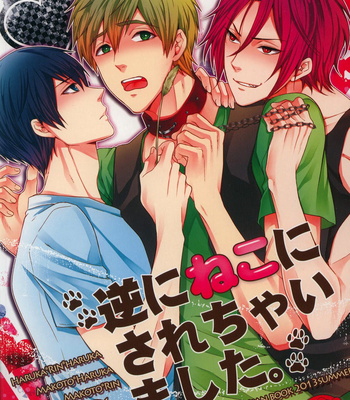 Gay Manga - [Karaage Obuzaiya (Karaage Muchio)] Gyaku ni neko ni sarechaimashita – Free! dj [TH] – Gay Manga