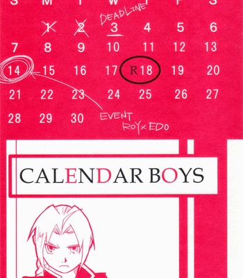 [Cucumis] Calendar Boys – Fullmetal Alchemist dj [kr] – Gay Manga thumbnail 001