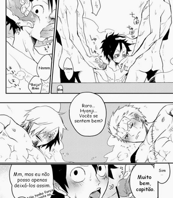 [Kokoronashi K (Moke)] One Piece dj – Monster Trio In The Bath [Pt-Br] – Gay Manga sex 13