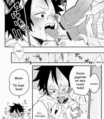 [Kokoronashi K (Moke)] One Piece dj – Monster Trio In The Bath [Pt-Br] – Gay Manga sex 16