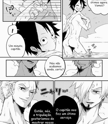 [Kokoronashi K (Moke)] One Piece dj – Monster Trio In The Bath [Pt-Br] – Gay Manga sex 17