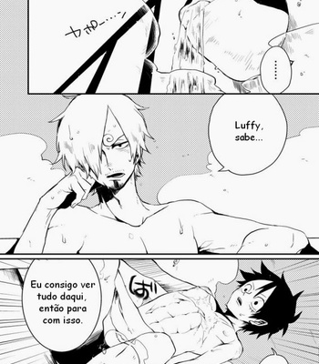 [Kokoronashi K (Moke)] One Piece dj – Monster Trio In The Bath [Pt-Br] – Gay Manga sex 2