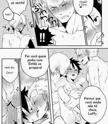 [Kokoronashi K (Moke)] One Piece dj – Monster Trio In The Bath [Pt-Br] – Gay Manga sex 22