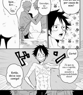 [Kokoronashi K (Moke)] One Piece dj – Monster Trio In The Bath [Pt-Br] – Gay Manga sex 8