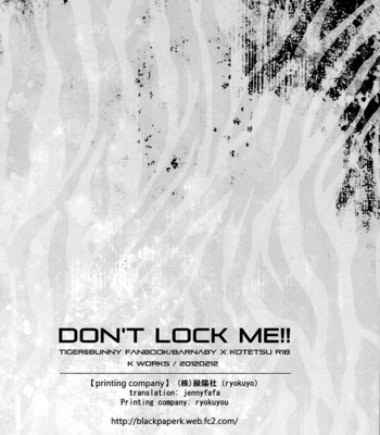 [K Works] Don’t Lock Me!! – Tiger & Bunny dj [Eng] – Gay Manga sex 21
