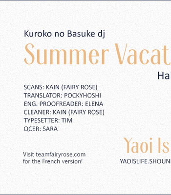 [Hakaider] Summer Vacation – Kuroko no Basuke dj [Eng] – Gay Manga thumbnail 001
