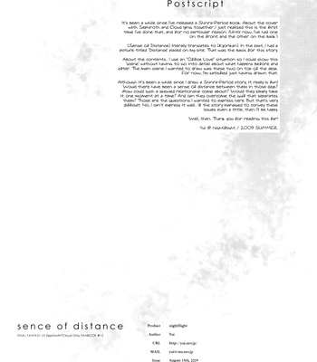 [Nightflight] Sense of Distance – Final Fantasy VII dj [Eng] – Gay Manga sex 34