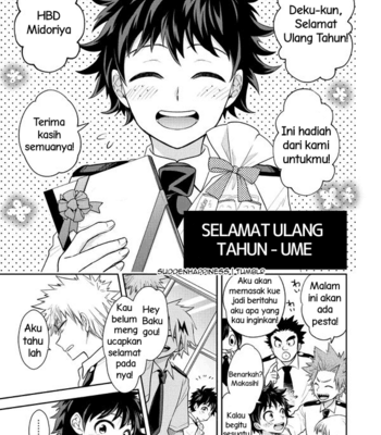 [bb (Ume)] I wish you a happy birthday – Boku no Hero Academia dj [Indonesia] – Gay Manga sex 2
