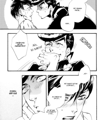 [SUZUKI Tsuta] He Don’t Love Me – JoJo’s Bizarre Adventure dj [Spanish] {Las shippers de duwang} – Gay Manga sex 34