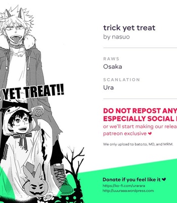 Gay Manga - [Kuzutetsu (Nasuo)] Trick Yet Treat – Boku no hero academia dj [Eng] – Gay Manga