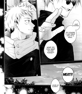 [Todome/ Syake] Kyoushiki, no ryouri ni te – Jujutsu Kaisen dj [Eng] – Gay Manga sex 17