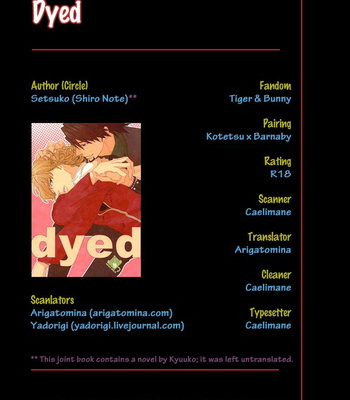 Gay Manga - [Setsuko/ Shiro Note] Tiger & Bunny dj – Dyed [Eng] – Gay Manga