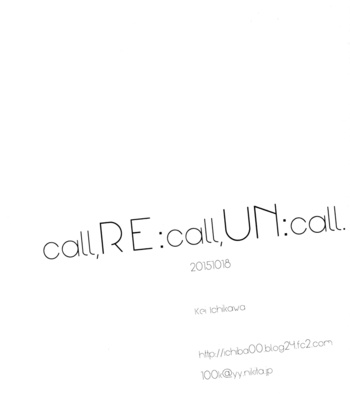 [Hyakkei (ICHIKAWA Kei)] Kocchi Muite Waratte dj – Call, Re:Call, Un:Call. [Eng] – Gay Manga sex 32