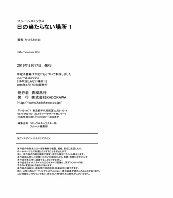 [TATSUMOTO Mio] Hi No Ataranai Basho – volume 1 [JP] – Gay Manga sex 166