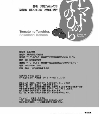 [KABANO Sakadachi] Tomato no Tenohira [JP] – Gay Manga sex 161