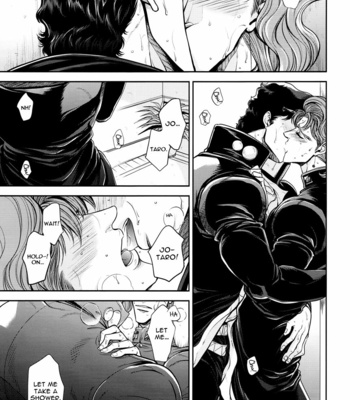 [Nikomi (MIYAMOTO Rin)] Jojo no Kimyou na Bouken dj – Gaman Dekinai Kimi to Boku [Eng] – Gay Manga sex 6