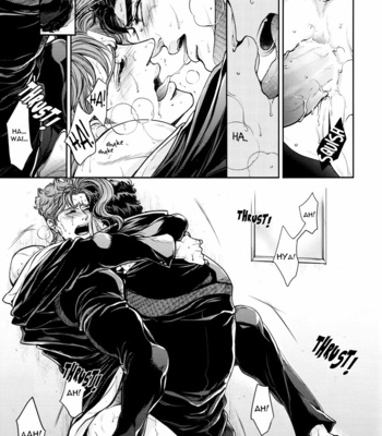 [Nikomi (MIYAMOTO Rin)] Jojo no Kimyou na Bouken dj – Gaman Dekinai Kimi to Boku [Eng] – Gay Manga sex 14