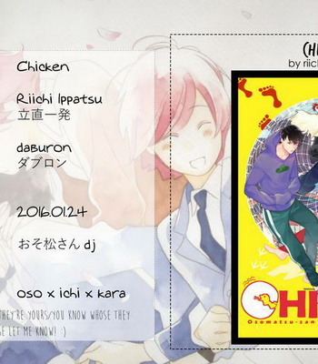 [Riichi Ippatsu (Daburon)] Osomatsu-san dj – Chicken [Eng] – Gay Manga sex 2