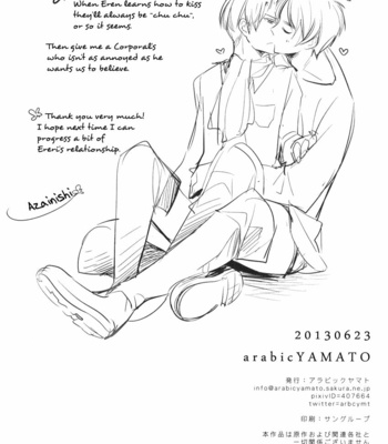 [Arabic Yamato (ASAI Nishi)] Shingeki no Kyojin dj – Kuchibiru ni Furetemo Ii Desu ka [Eng] – Gay Manga sex 22