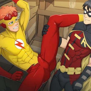 [Suiton] Young Justice – Kid Flash X Robin #1+2 – Gay Manga thumbnail 001