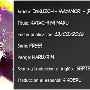 Gay Manga - [dakuzoh] Katachi ni Naru – Free! dj [Spanish] – Gay Manga