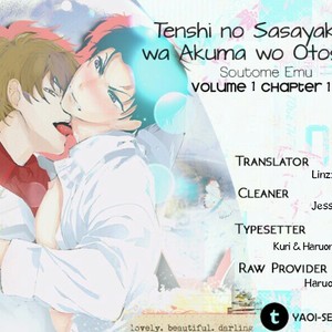 [SOUTOME Emu] Tenshi no Sasayaki wa Akuma wo Otosu (update c.5+Extra) [Eng] – Gay Manga thumbnail 001