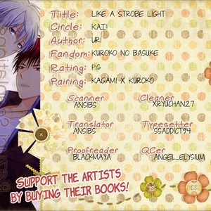 Gay Manga - [KAI!! (Uri)] Kuroko no Basuke dj – Strobe Light no You ni [Eng] – Gay Manga