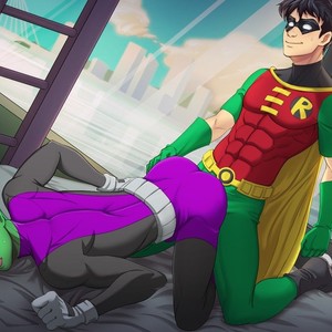 [Suiton00] Teen Titans (Robin x Mutano) – Gay Manga thumbnail 001