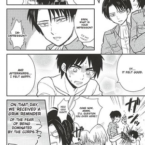 [NUM] Kimi to Hitomi de Miru Sekai – Attack on Titan dj [Eng] {DemonnPrincess} – Gay Manga sex 26