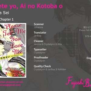 [TAKENAKA Sei] Kikasete yo, Ai no Kotoba o (update c.2) [Eng] – Gay Manga thumbnail 001