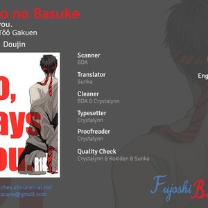Gay Manga - [Tôô Gakuen] No, Says You – Kuroko no Basuke dj [Eng] – Gay Manga