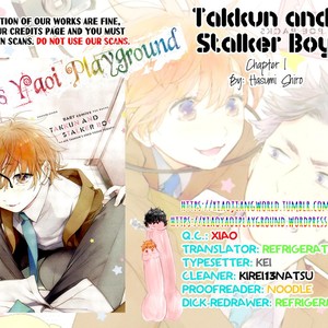 [HASUMI Shiro] Takkun to Stalker Danshi – Kyou wa Takkun no Tissue o Tabemashita [Eng] – Gay Manga sex 35