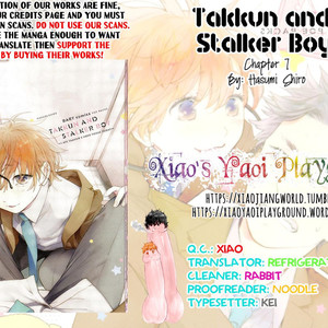 [HASUMI Shiro] Takkun to Stalker Danshi – Kyou wa Takkun no Tissue o Tabemashita [Eng] – Gay Manga sex 211
