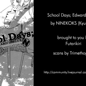 Gay Manga - [NINEKOKS/ Kyuugou] Fullmetal Alchemist DJ – School Days – Edward in Blue [Eng] – Gay Manga