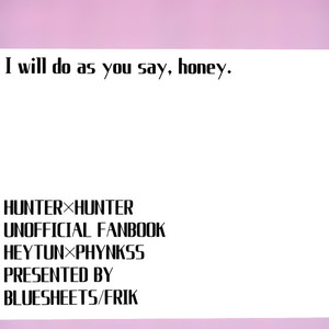 [Blue Sheets] I will do as you say, honey – Hunter x Hunter dj [kr] – Gay Manga sex 45