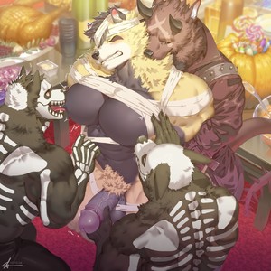Raccoon21 – Halloween Bear – Gay Manga sex 12