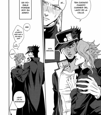 [Amarans/ FUZIMURA Marina] Junjou Shishunki Jotaro ga kakkoyosukite tsurai shuu – JoJo dj [ESP] – Gay Manga sex 9